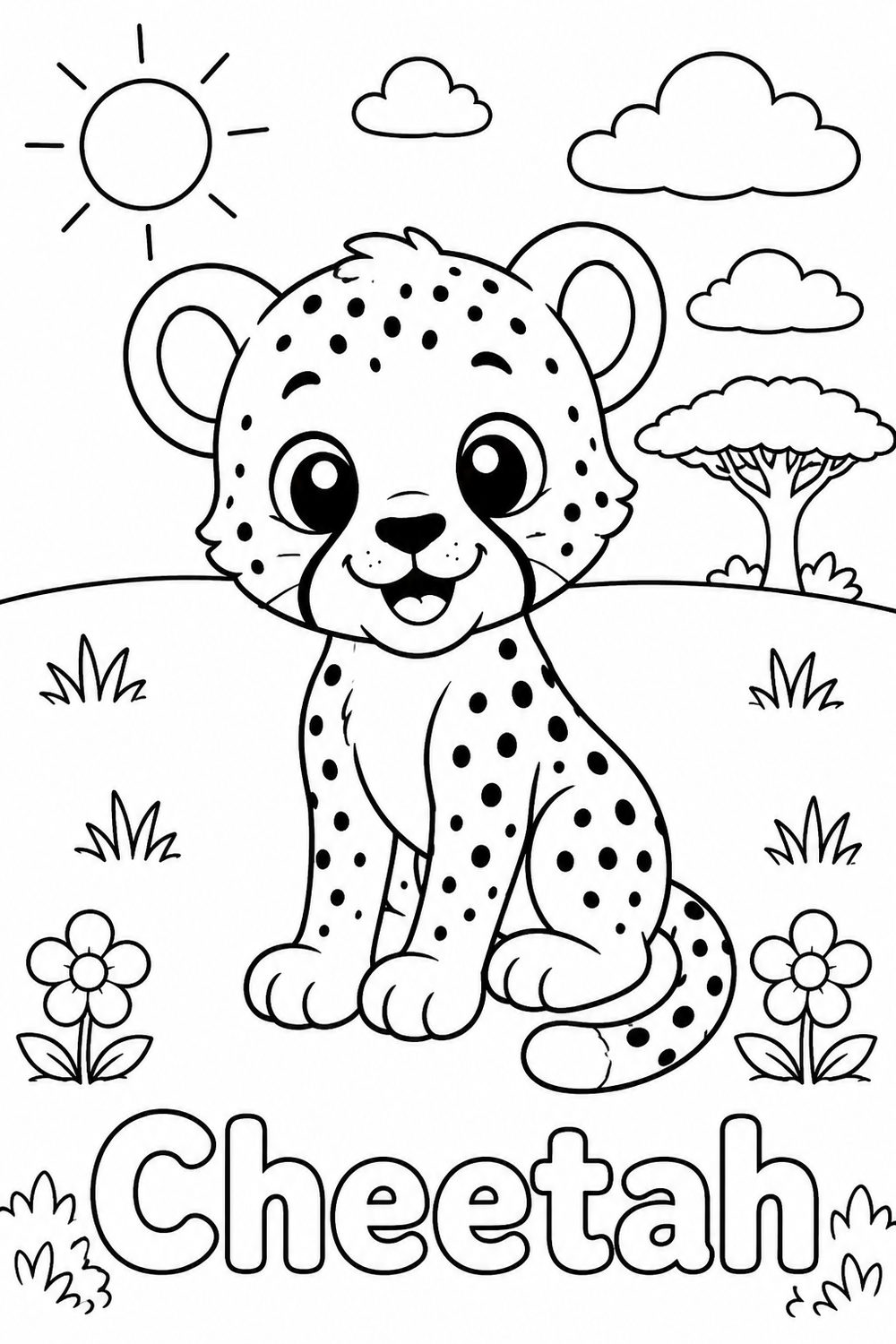 Safari Animals Coloring Pages