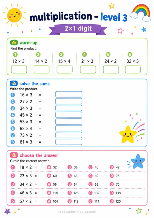 Multiplication Worksheets