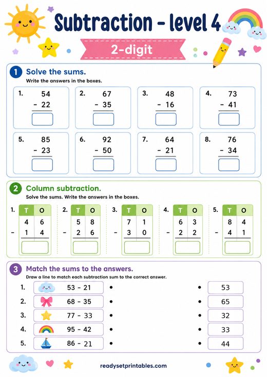 Subtraction Worksheets