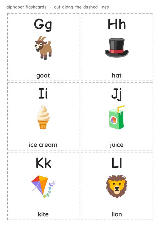 Alphabet Flashcards 2 — free printable for early learners