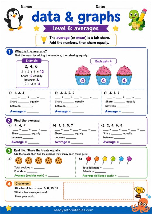 Data & Graphs Worksheets