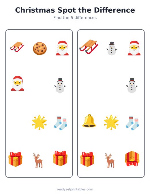 Christmas Spot the Difference
