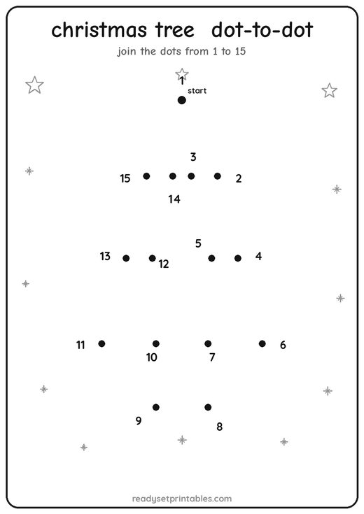 Christmas Tree Dot-to-Dot