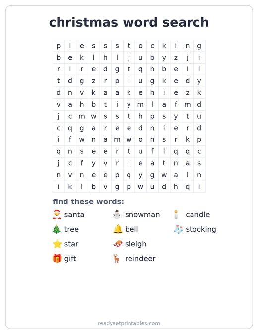 Christmas Word Search