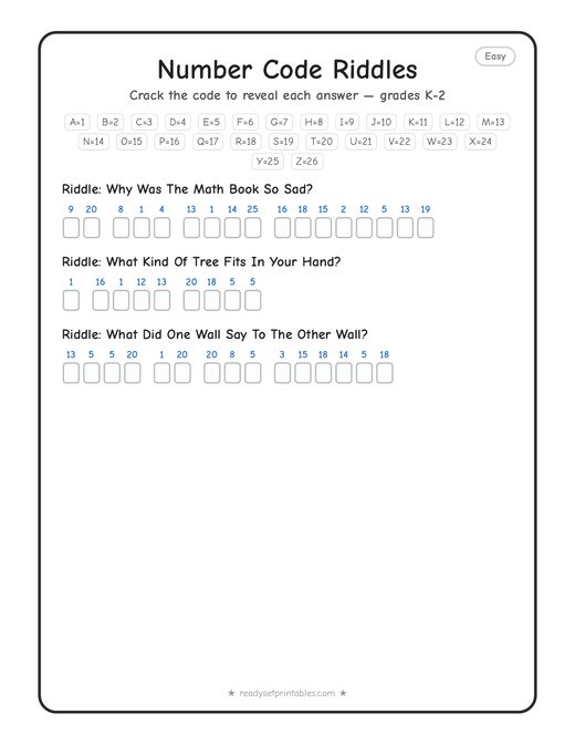 Easy (for kids) cryptogram number 9 — free printable puzzle