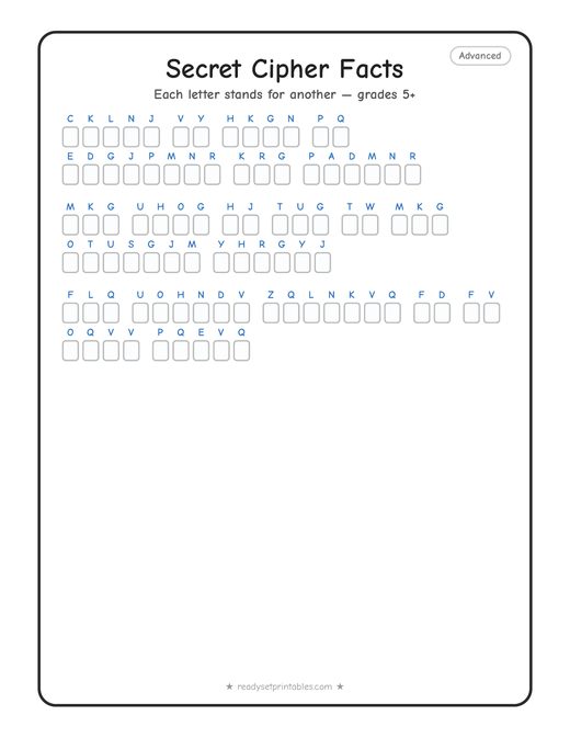 Hard cryptogram number 8 — free printable puzzle