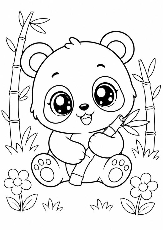cute panda coloring page — free printable coloring sheet for kids