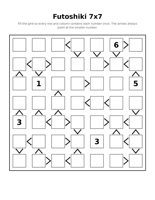 Futoshiki 7x7 05