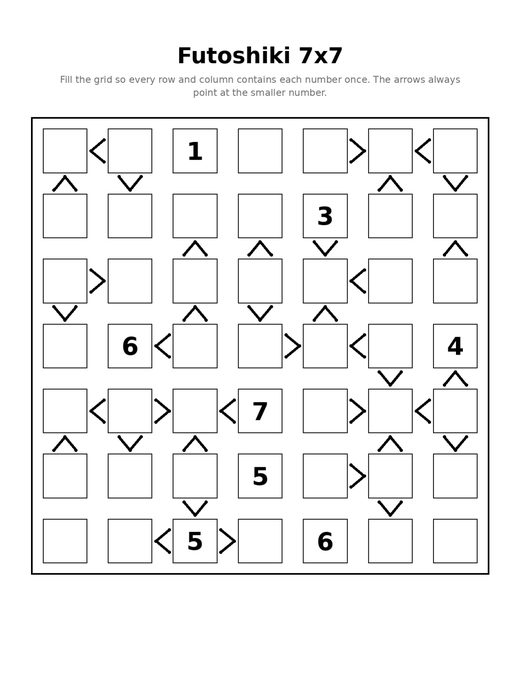 Futoshiki 7x7 06