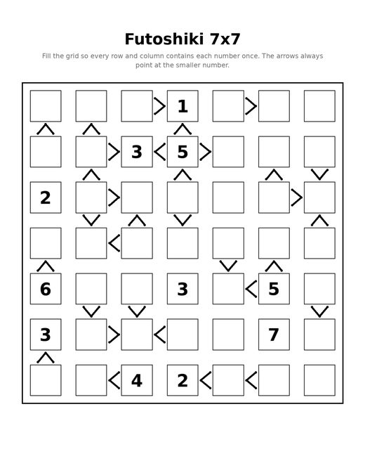 Futoshiki 7x7 09