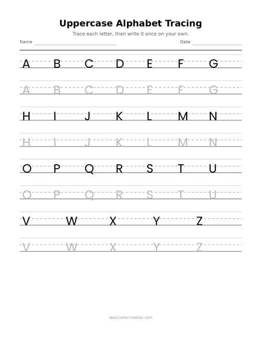 Handwriting Alphabet Uppercase