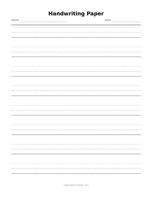 Handwriting Worksheets