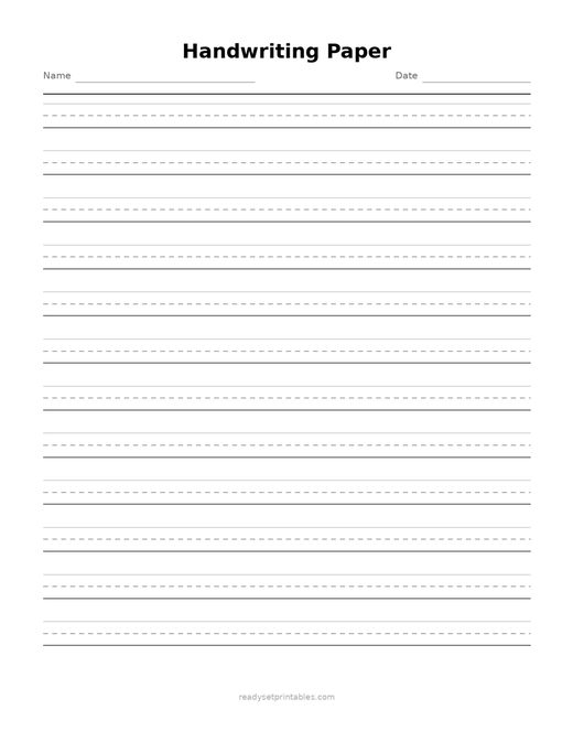 Handwriting Blank Paper G3