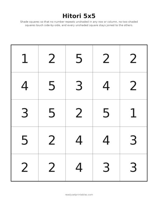 Hitori 5x5 08