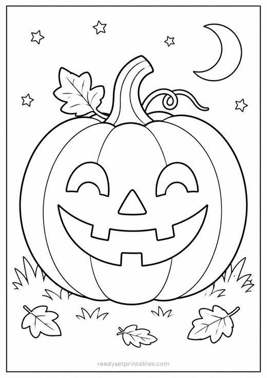 jack o lantern coloring page — free printable coloring sheet for kids