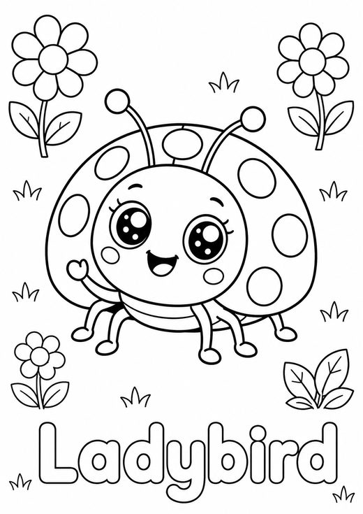 ladybug coloring page — free printable coloring sheet for kids