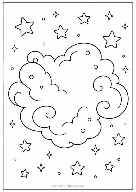 nebula coloring page — free printable coloring sheet for kids