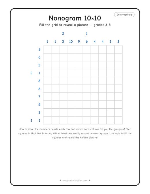 10x10 medium nonogram number 8 — free printable logic puzzle