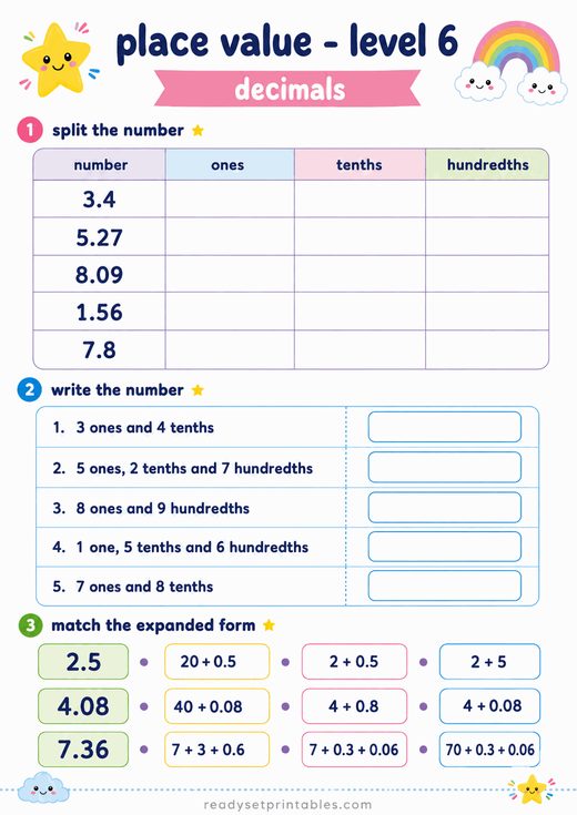 Place Value Worksheets