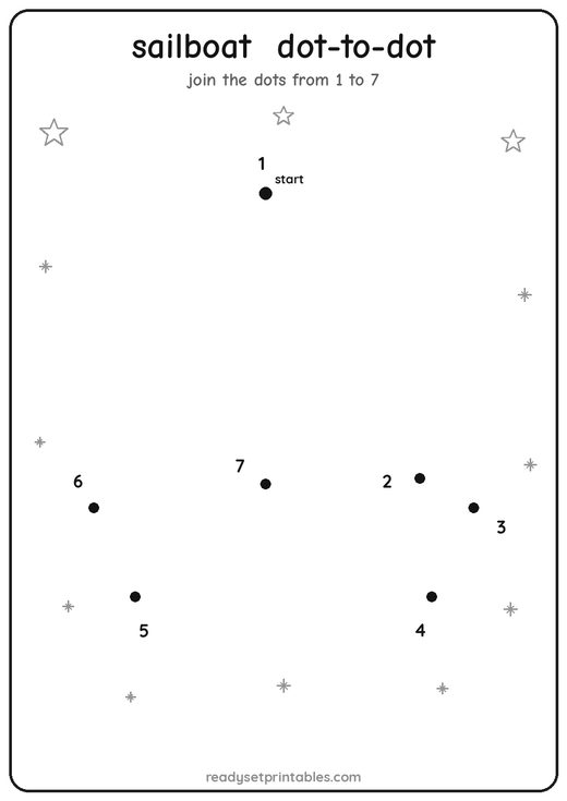 Sailboat Dot-to-Dot