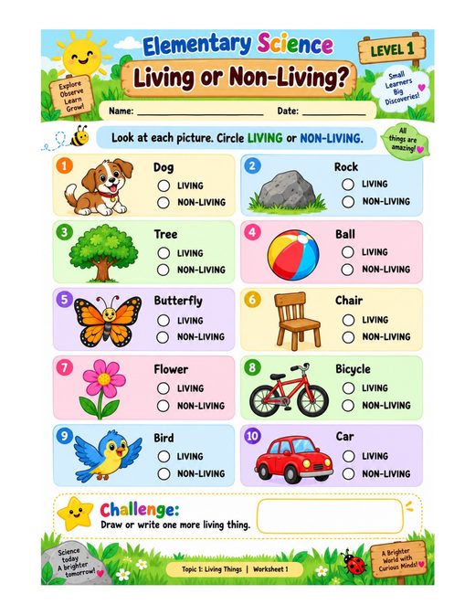 Living Things Worksheets