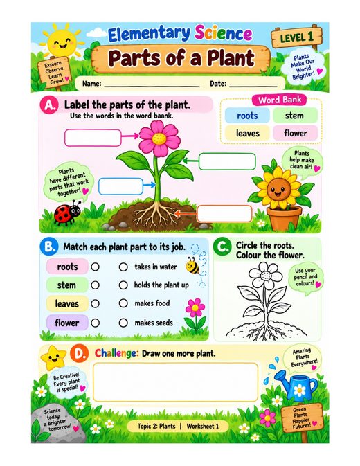 Plants Worksheets