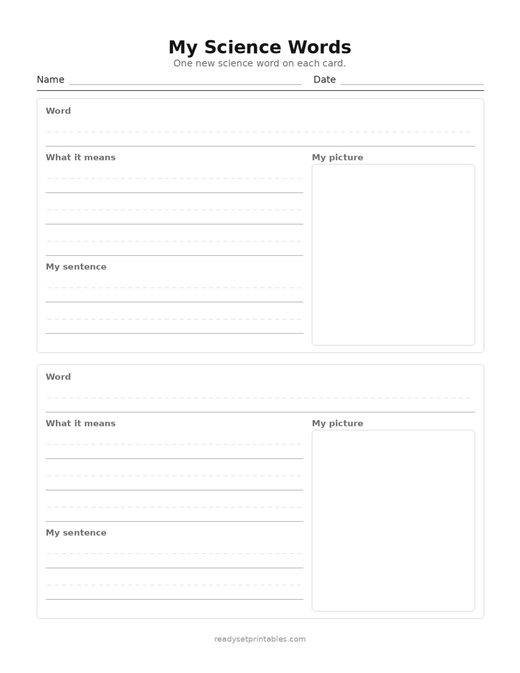 Science Worksheets