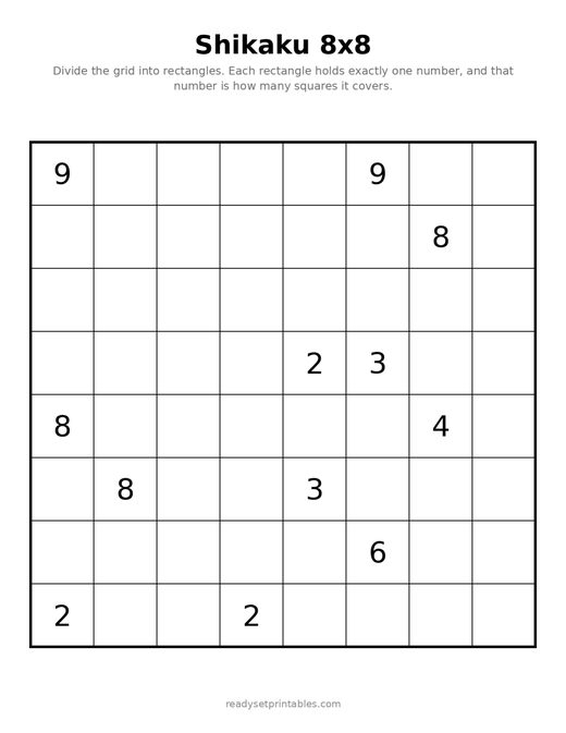 Shikaku 8x8 Medium 03