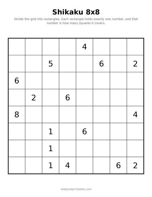 Shikaku 8x8 Medium 04