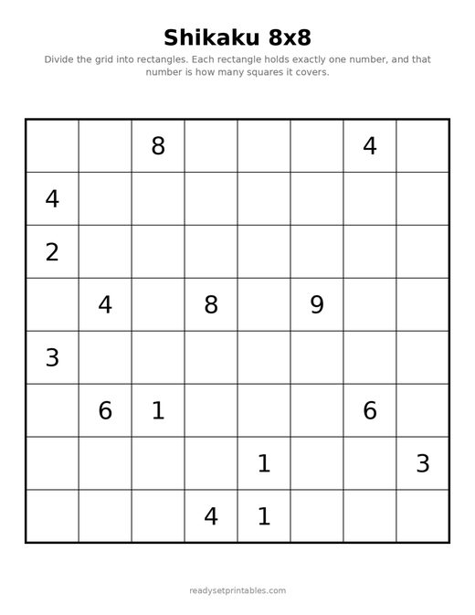 Shikaku 8x8 Medium 06