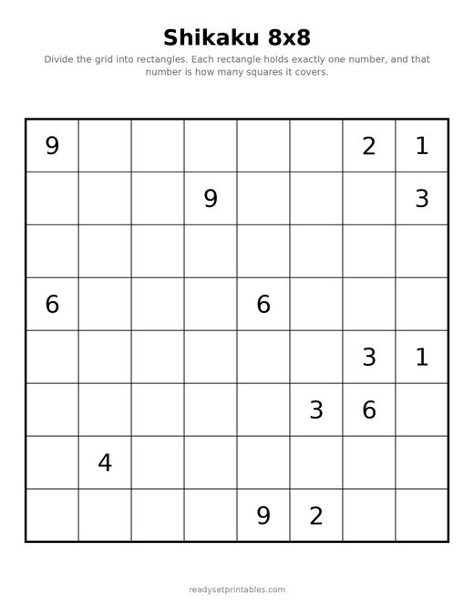 Shikaku 8x8 Medium 07