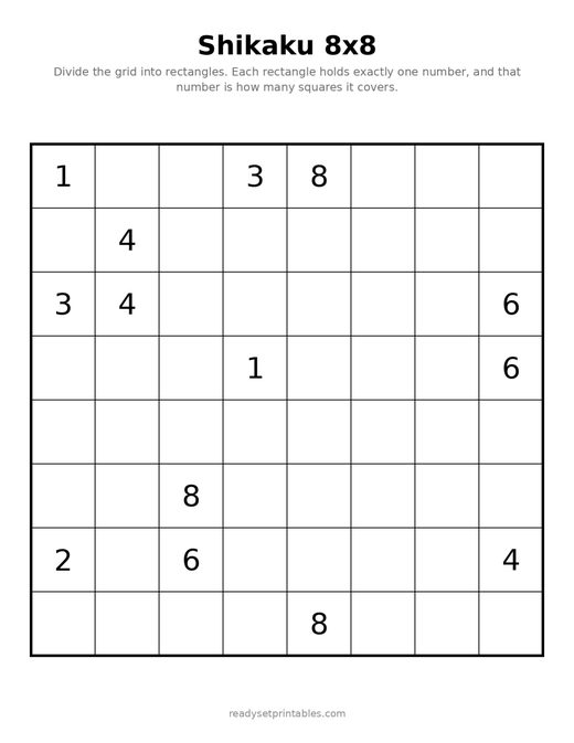Shikaku 8x8 Medium 08