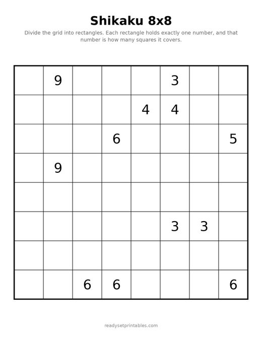 Shikaku 8x8 Medium 09