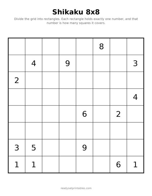 Shikaku 8x8 Medium 10