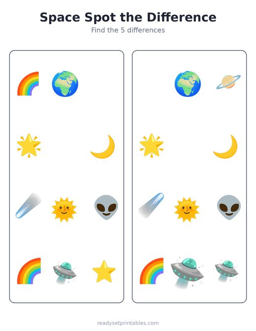 Space Spot the Difference