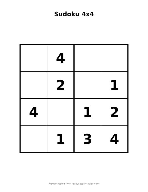 Sudoku 4x4 Easy 02