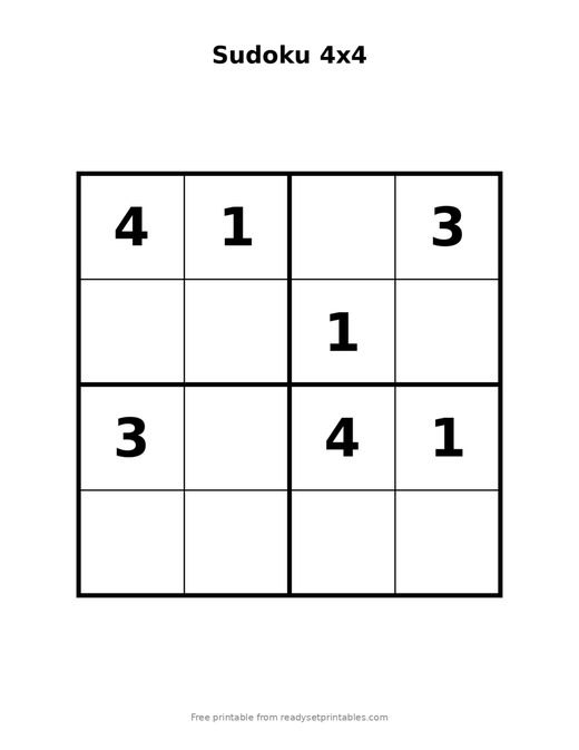 Sudoku 4x4 Easy 03