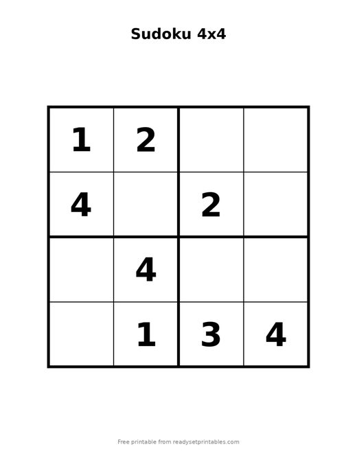 Sudoku 4x4 Easy 05