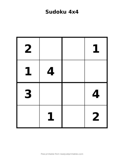 Sudoku 4x4 Easy 06