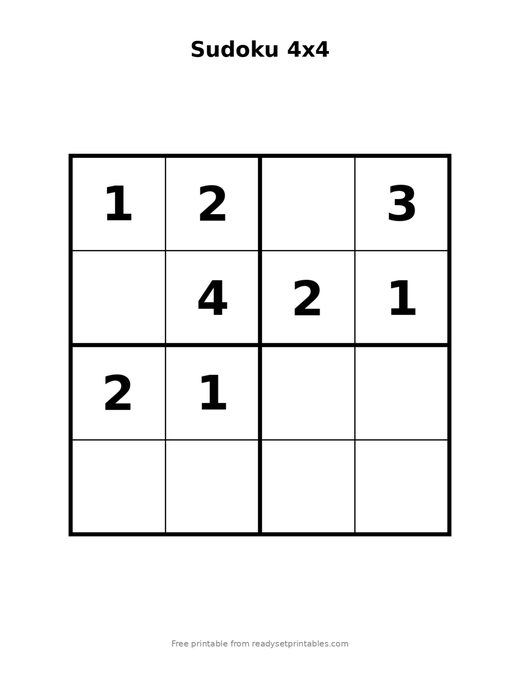Sudoku 4x4 Easy 07