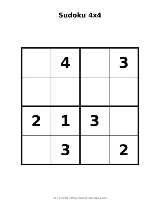 Sudoku 4x4 Easy 08