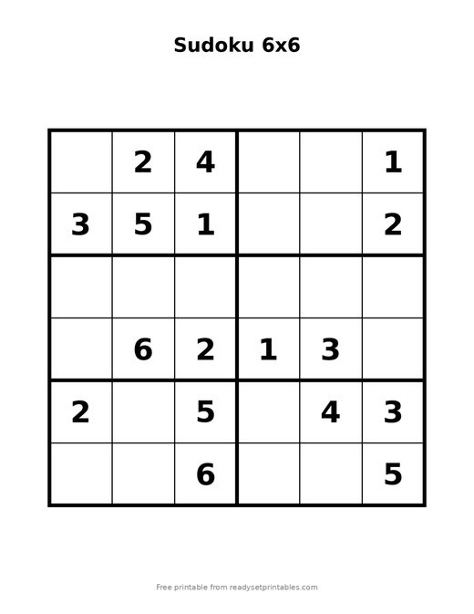 Sudoku 6x6 Easy 04