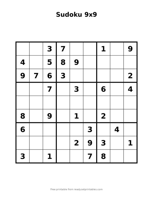 Sudoku 9x9 Easy 02