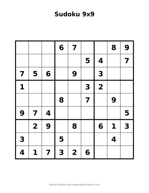 Sudoku 9x9 Easy 05