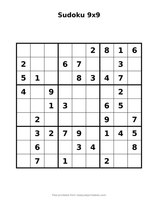 Sudoku 9x9 Easy 06