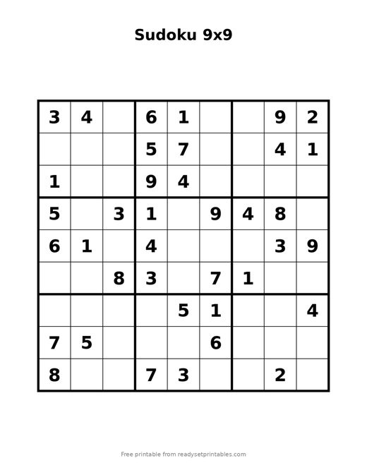 Sudoku 9x9 Easy 07