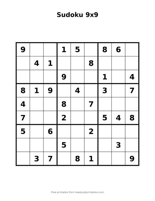 Sudoku 9x9 Easy 09