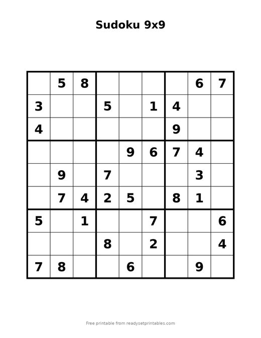 Sudoku 9x9 Easy 10