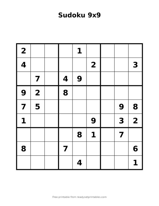 Sudoku 9x9 Hard 03