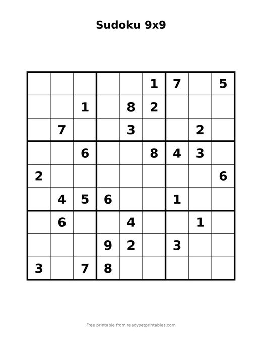 Sudoku 9x9 Hard 05